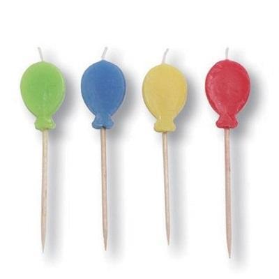Balloon Shaped Multicolor Pick Candles Candles & Cake Toppers Creative Converting 