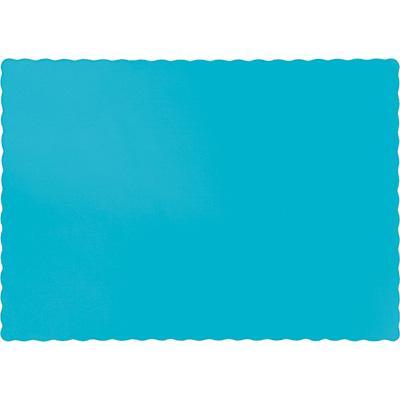 Bermuda Blue Paper Placemats-Color-Creative Converting-Default-Party Things Canada