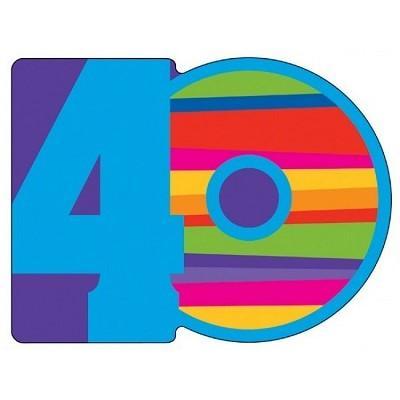 Birthday Stripes '40' Invitations Birthday Party Creative Converting 