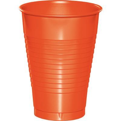 Bittersweet Plastic 12 Oz Cups Solid Colors Creative Converting 