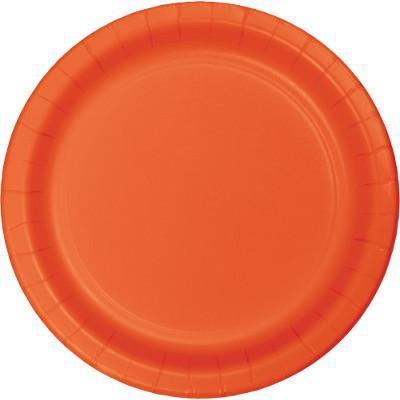 Bittersweet Round Paper Dinner Plates Solid Colors Creative Converting 