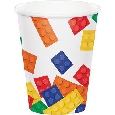 Block Party Cups-Lego Themed Birthday Supplies-Party Things Canada