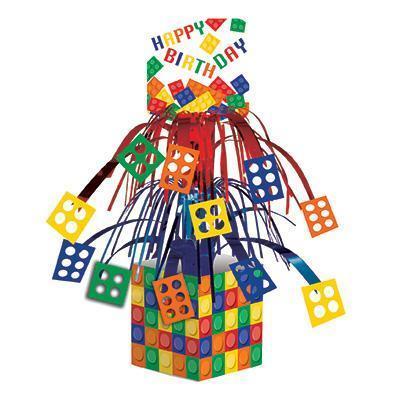 Block Party Cascade Centerpiece-Lego Themed Birthday Supplies-Party Things Canada