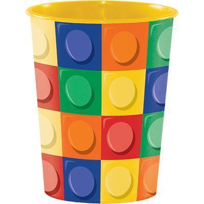 Block Party Plastic Favor Cup-Lego Themed Birthday Supplies-Party Things Canada