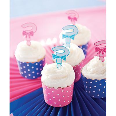 Bow or Bowtie Cupcake Toppers-Baby Shower Gender Reveal Supplies-Party Things Canada