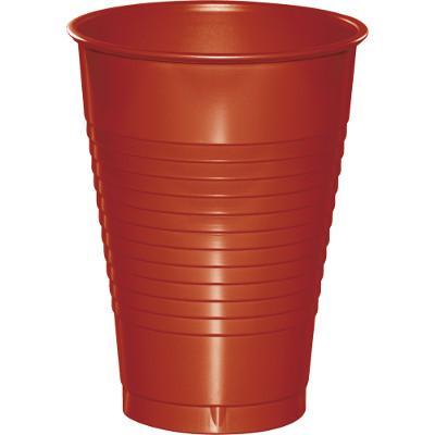 Brick Plastic 12 Oz Cups Solid Colors Creative Converting 