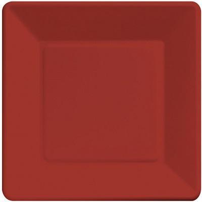 Brick Square Paper Dinner Plates Solid Colors Creative Converting 