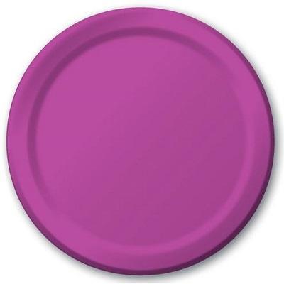 Bright Plum Paper Luncheon Plates Solid Colors Creative Converting 