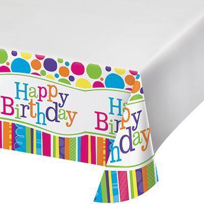 Bright and Bold Plastic Tablecover Birthday Party Creative Converting 