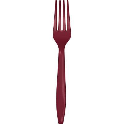 Burgundy Plastic Forks Color Creative Converting 
