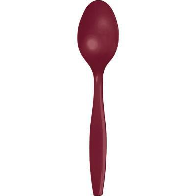 Burgundy Plastic Spoons Color Creative Converting 