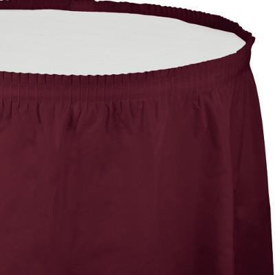 Burgundy Plastic Table Skirt Color Creative Converting 