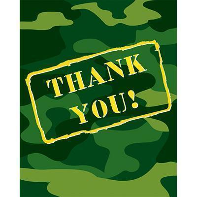 Camo Gear Thank you Cards Birthday Party Creative Converting 