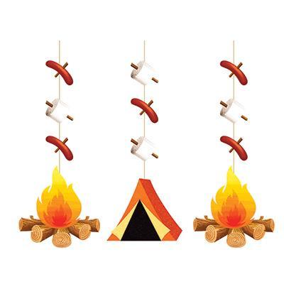 Camp Out Hanging Cutouts-Camping Outdoors Themed Birthday Supplies-Party Things Canada