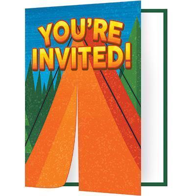 Camp Out Invitations-Camping Outdoors Themed Birthday Supplies-Party Things Canada