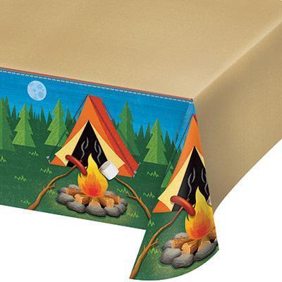 Camp Out Plastic Tablecover-Camping Outdoors Themed Birthday Supplies-Party Things Canada