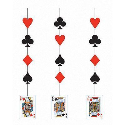 Card Night Hanging Cutouts-Casino Themed Party Supplies and Decorations-Party Things Canada