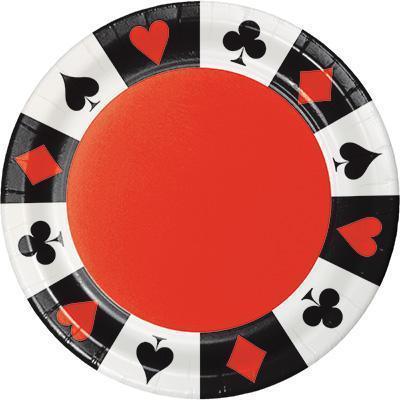 Card Night Luncheon Plates-Casino Themed Party Supplies and Decorations-Party Things Canada
