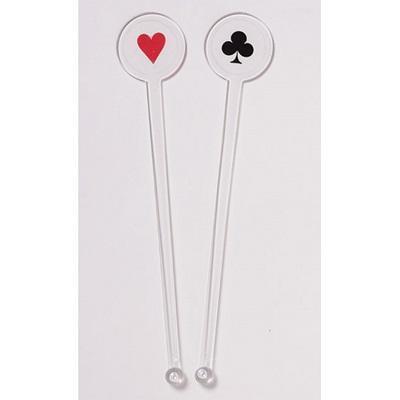 Card Night Plastic Stirrers-Casino Themed Party Supplies and Decorations-Party Things Canada
