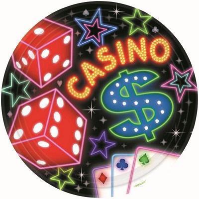 Casino Banquet Plates-Casino Themed Party Supplies and Decorations-Party Things Canada