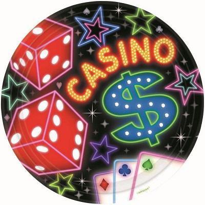 Casino Luncheon Plates-Casino Themed Party Supplies and Decorations-Party Things Canada