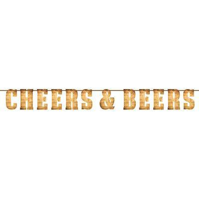 Cheers and Beers Jointed Banner-Beer Tasting Themed Birthday Supplies-Party Things Canada