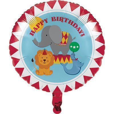 Circus Time Themed Birthday Foil Mylar Party Balloons