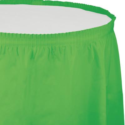 Citrus Green Plastic Table Skirt-Citrus Green Party Tableware-Party Things Canada