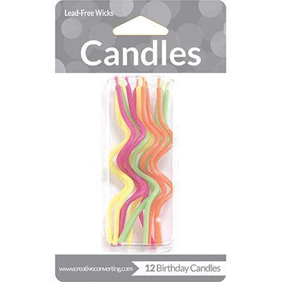 Crazy Curl Neon Candles-Birthday Candles-Party Things Canada