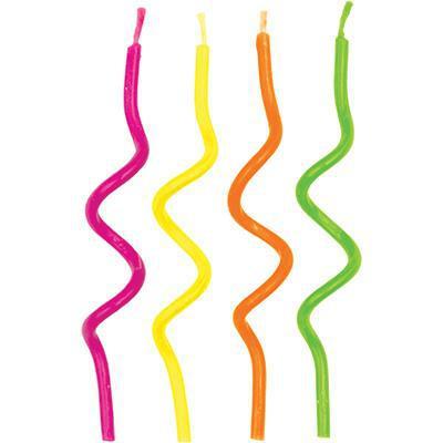 Crazy Curl Neon Candles-Birthday Candles-Party Things Canada