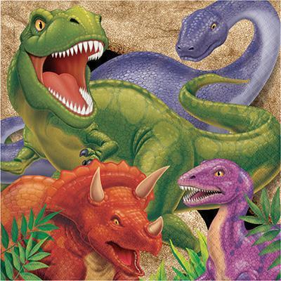 Dino Blast Luncheon Napkins-Dinosaurs Themed Birthday Supplies-Party Things Canada