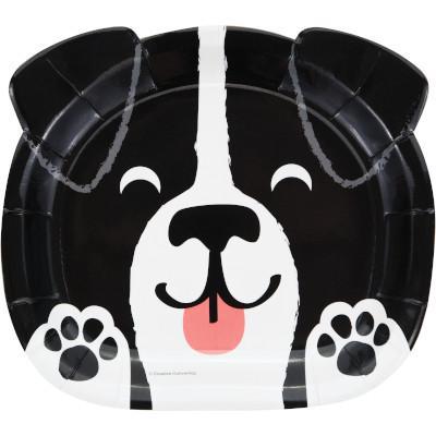 Dog Party Shaped Dinner Plates-Dogs Themed Birthday Supplies-Party Things Canada
