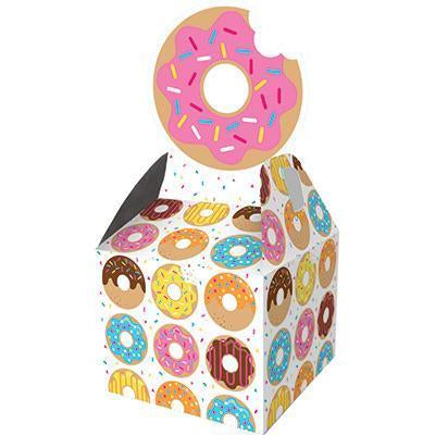 Donut Time Paper Favor Boxes-Doughnut Themed Birthday Supplies-Party Things Canada