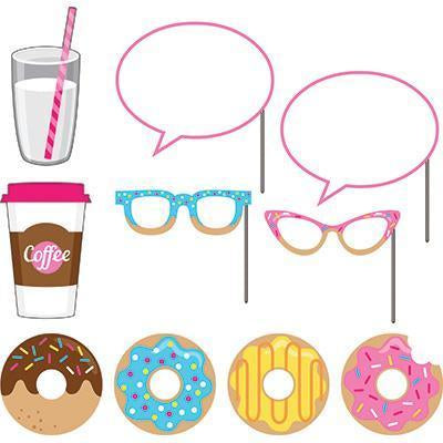 Donut Time Photo Booth Props-Doughnut Themed Birthday Supplies-Party Things Canada