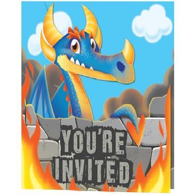 Dragons Invitations-Dragons and Knights Birthday Supplies-Party Things Canada
