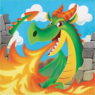 Dragons Luncheon Napkins-Dragons and Knights Birthday Supplies-Party Things Canada