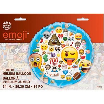 Emoji Giant Metallic Balloon-Emojies Themed Birthday Supplies-Party Things Canada