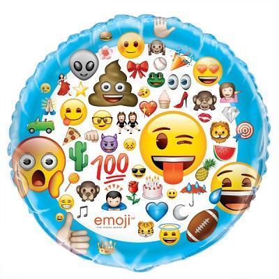 Emoji Giant Metallic Balloon-Emojies Themed Birthday Supplies-Party Things Canada