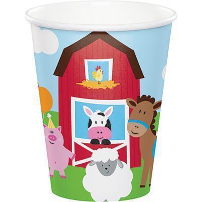 Farmhouse Fun Cups-Barnyard Farm Animals Themed Birthday Supplies-Party Things Canada