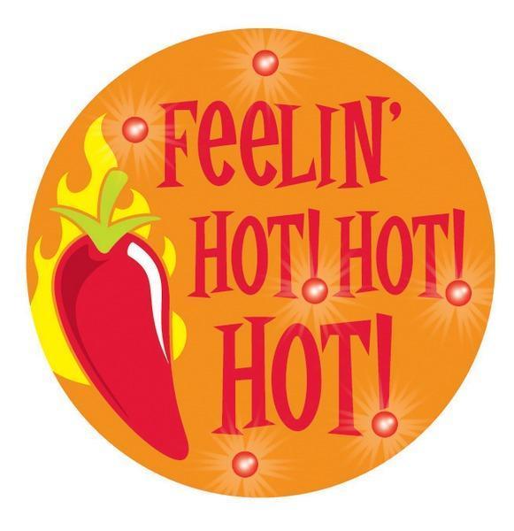 Flashing Button "Feelin Hot Hot"