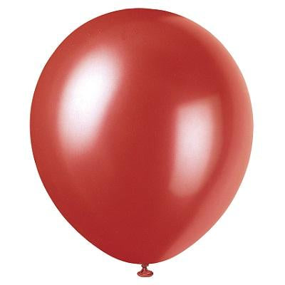 Frosted Red Pearlized Balloons-Pearlized Latex Balloons-Party Things Canada