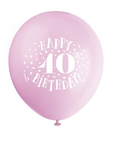 Fun Happy 40th Birthday Assorted Balloons-Age Birthday Latex Balloons-Party Things Canada
