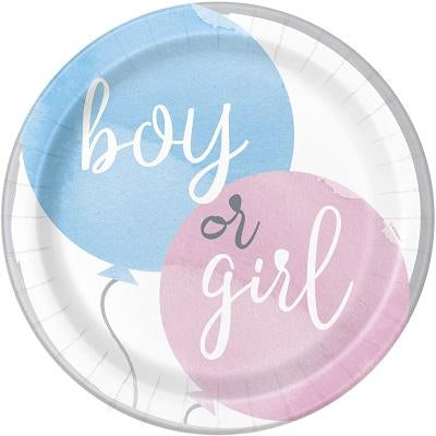 Gender Reveal Dinner Plates - Party Things Canada