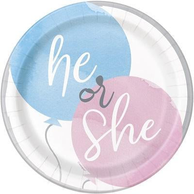 Gender Reveal Luncheon Plates - Party Things Canada