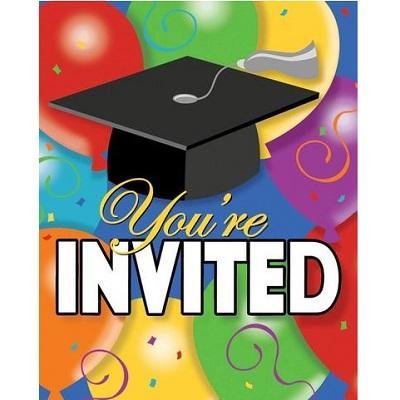 Grad Balloons Party Invitations-Graduation Party Supplies-Party Things Canada
