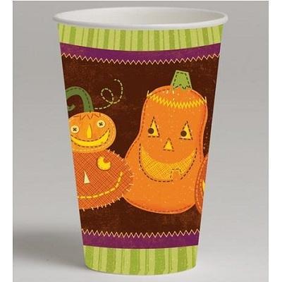 Halloween Patchwork 12 Oz Cups-Halloween Party Supplies Tableware-Party Things Canada