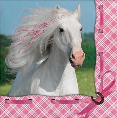 Heart My Horse Luncheon Napkins-Girl Horses Cowgirl Themed Birthday Supplies-Party Things Canada