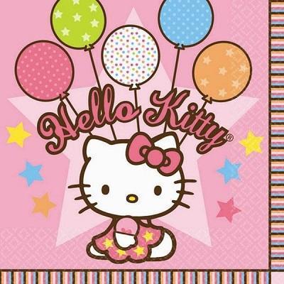 Hello Kitty Beverage Napkins-Hello Kitty Birthday Supplies-Party Things Canada