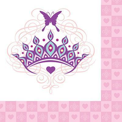 Her Highness Beverage Napkins-Princess Royalty Themed Birthday Supplies-Party Things Canada