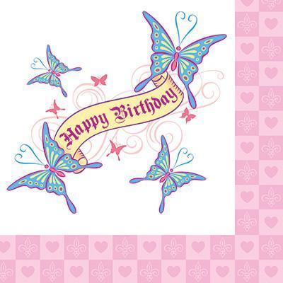 Her Highness Happy Birthday Luncheon Napkins-Princess Royalty Themed Birthday Supplies-Party Things Canada